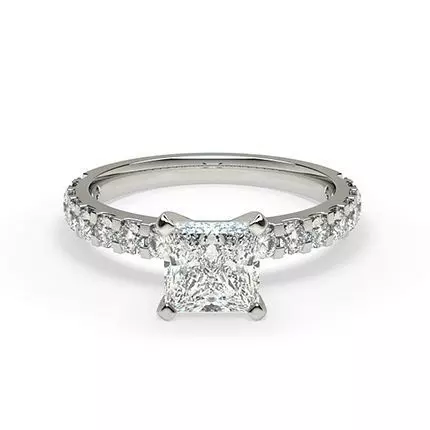 Princess Cut Ring 22 3D print model_0