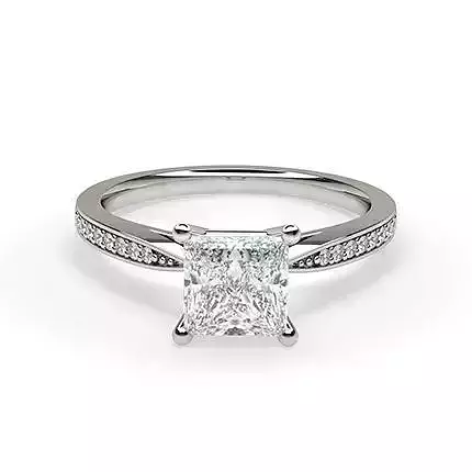 Princess Cut Diamond Ring 23 3D print model Princess Cut Diamond Ring 23 3D print model