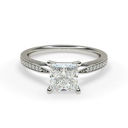 Princess Cut Diamond Ring 23 3D print model_5