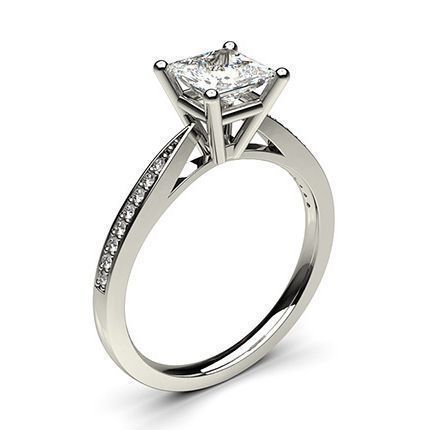 Princess Cut Diamond Ring 23 3D print model_6