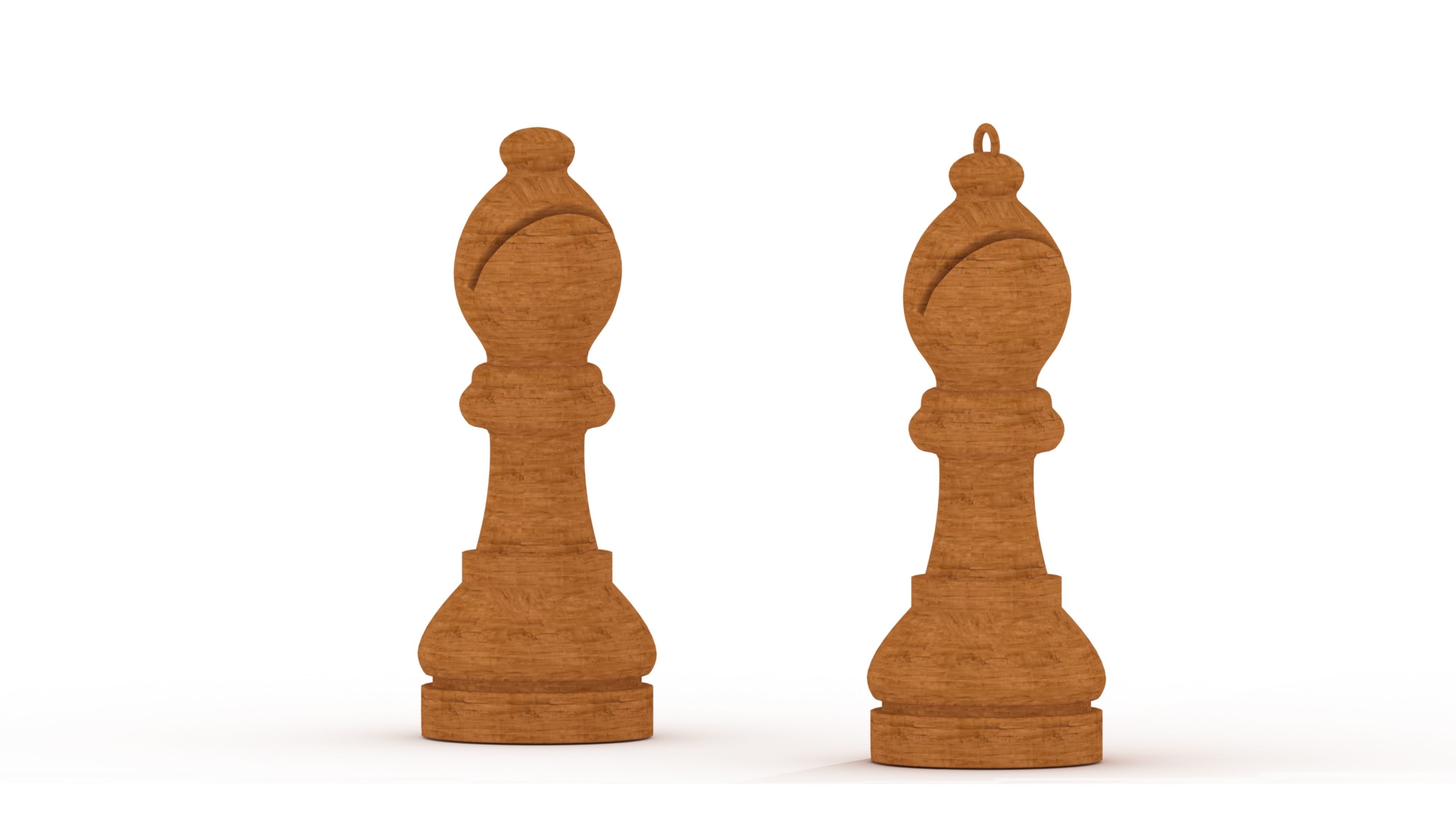 chess bishop 3D print model_6