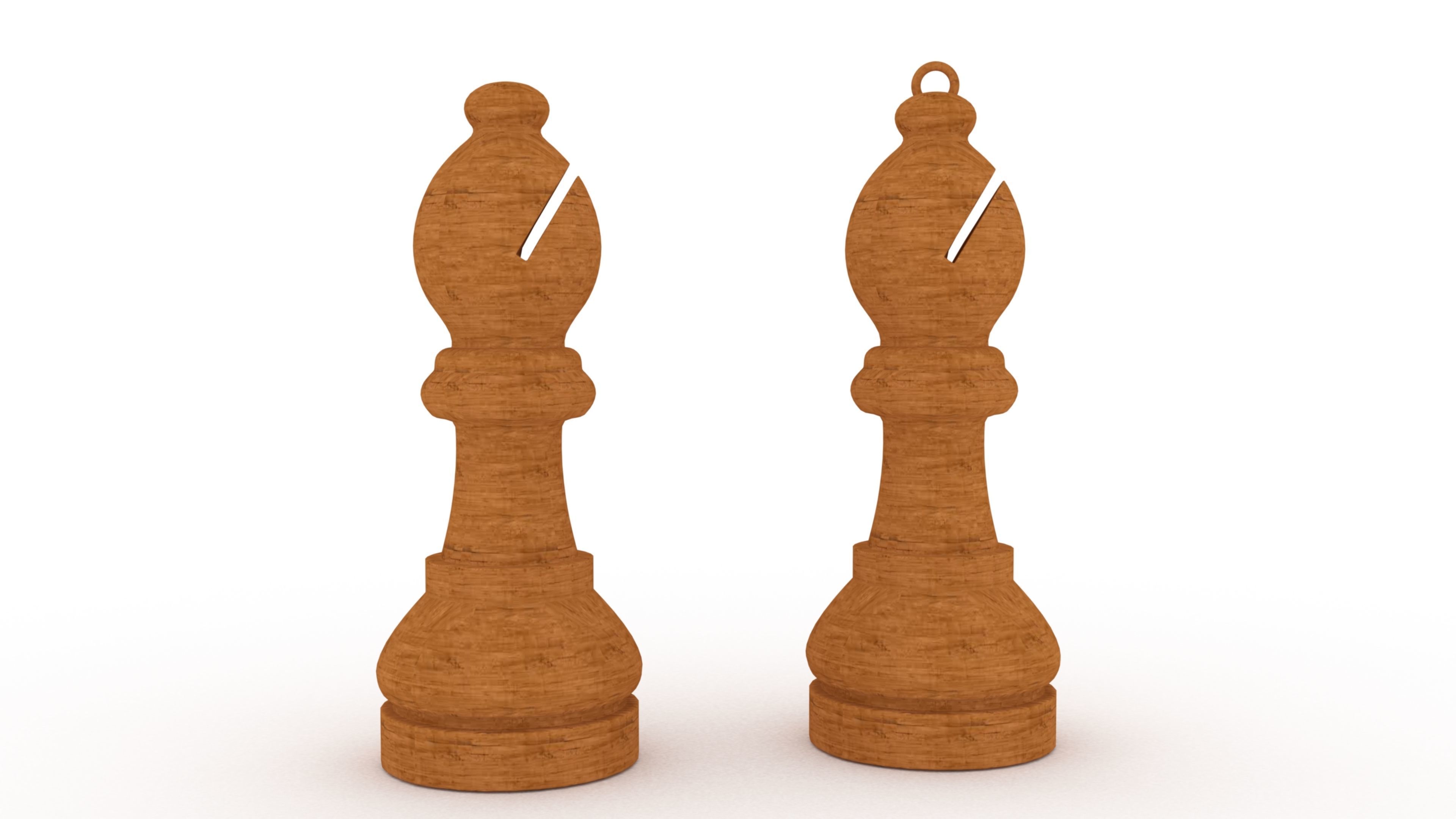 chess bishop 3D print model_4