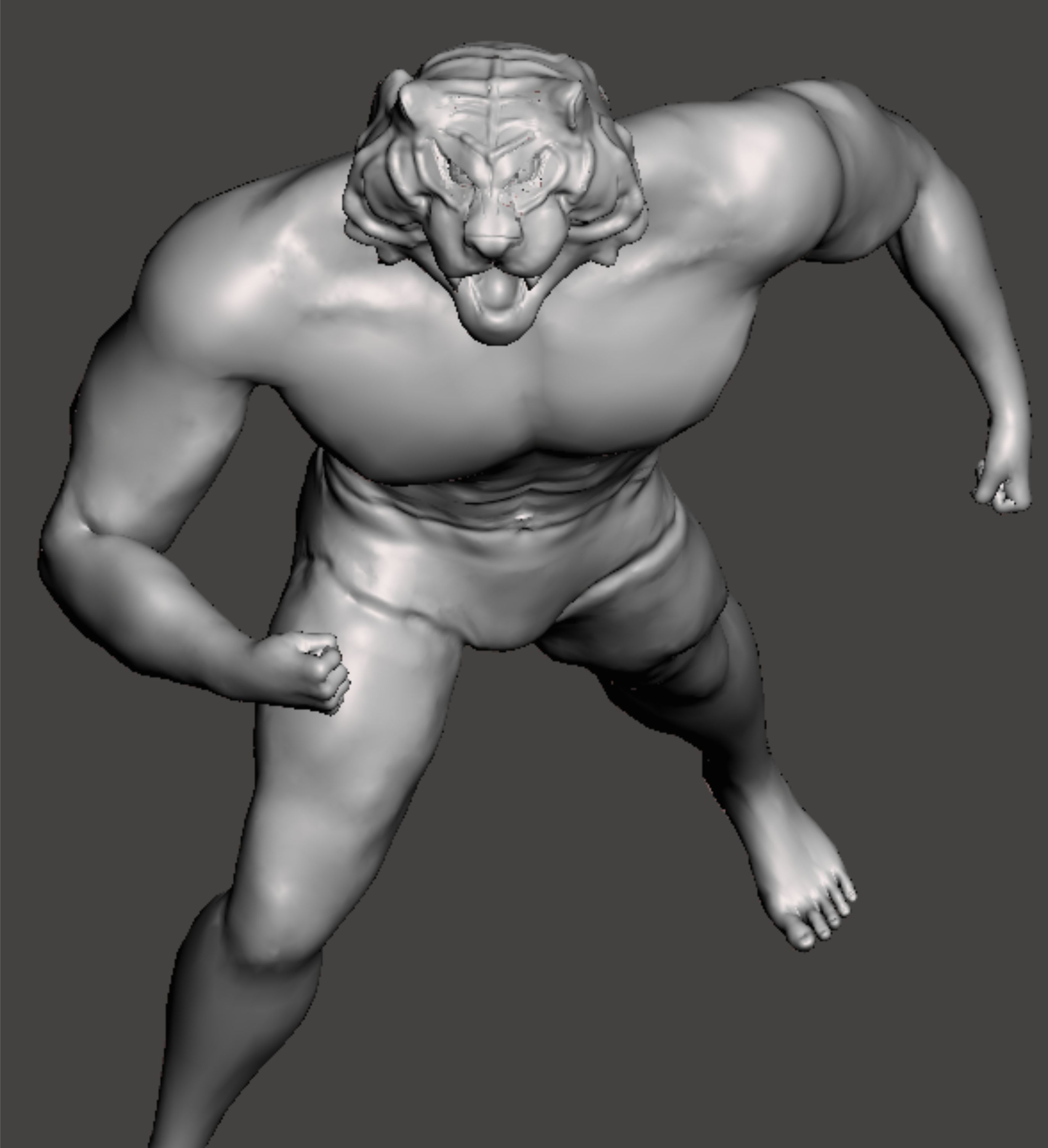 Tiger man  ricreato dal cartone animato  3D print model_4