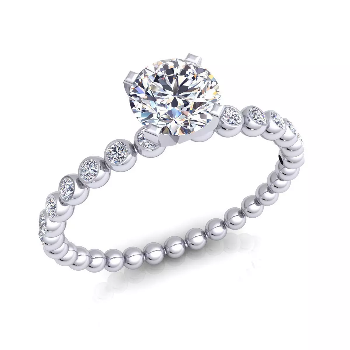 Aarna Solitaire Design Ring 09 3D print model_0