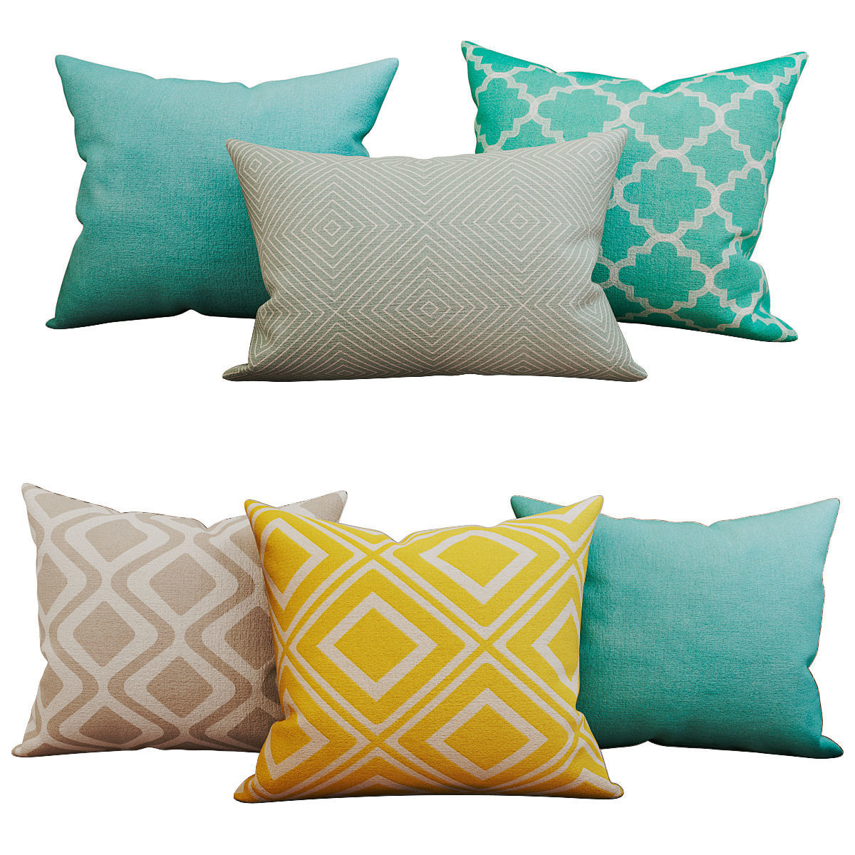 Decorative set pillow vol 3 3D model_12