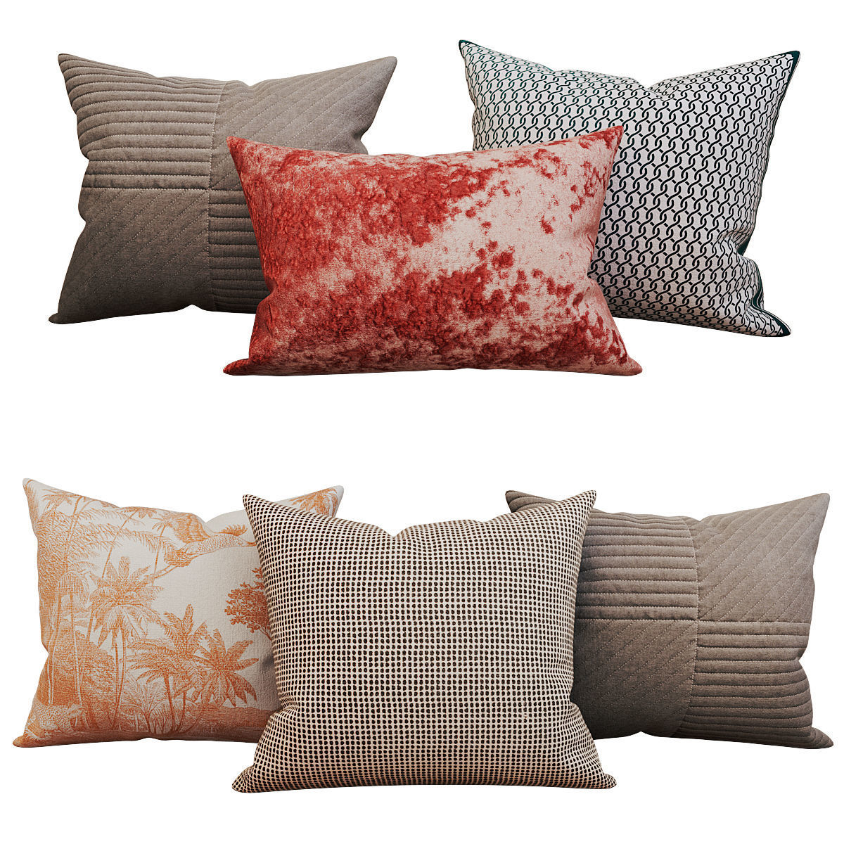 Decorative set pillow vol 3 3D model_2