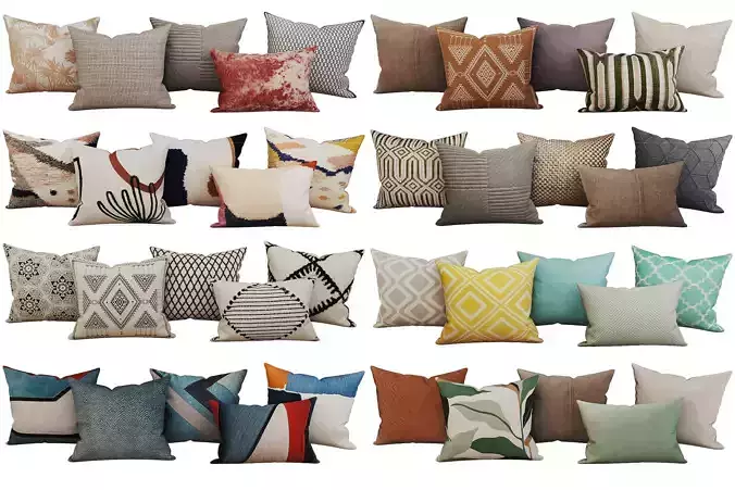 Decorative set pillow vol 3 3D model