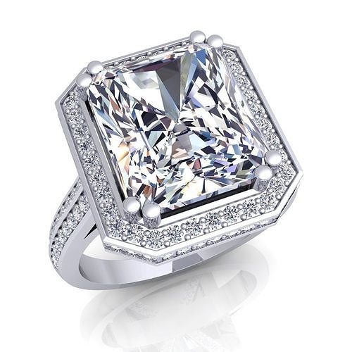 Aarna Halo Diamond Ring  3D print model