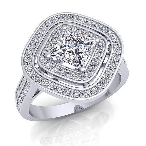 Aarna Double Halo Design Ring  3D print model
