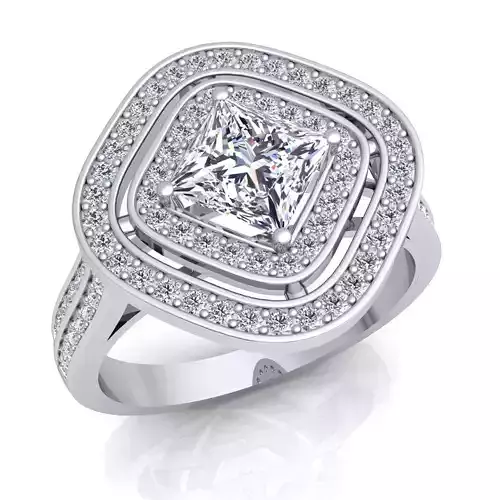 Aarna Double Halo Design Ring  3D print model