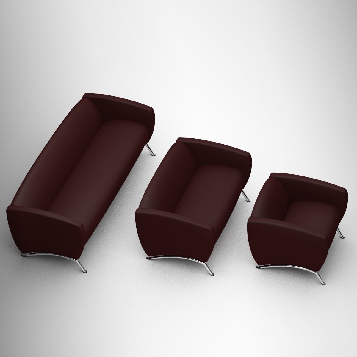 sofa set 01 3D model_3