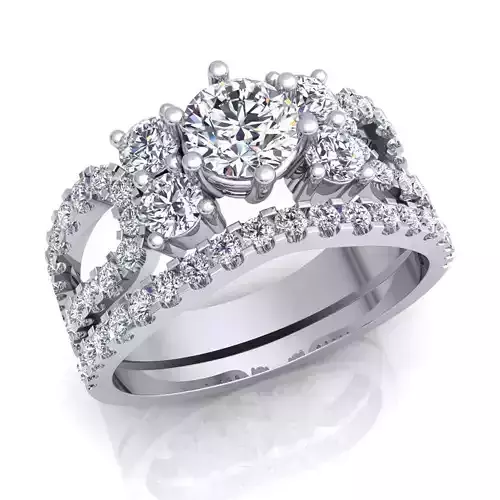 Aarna Luxury Woman Diamond Ring 3d model pint 