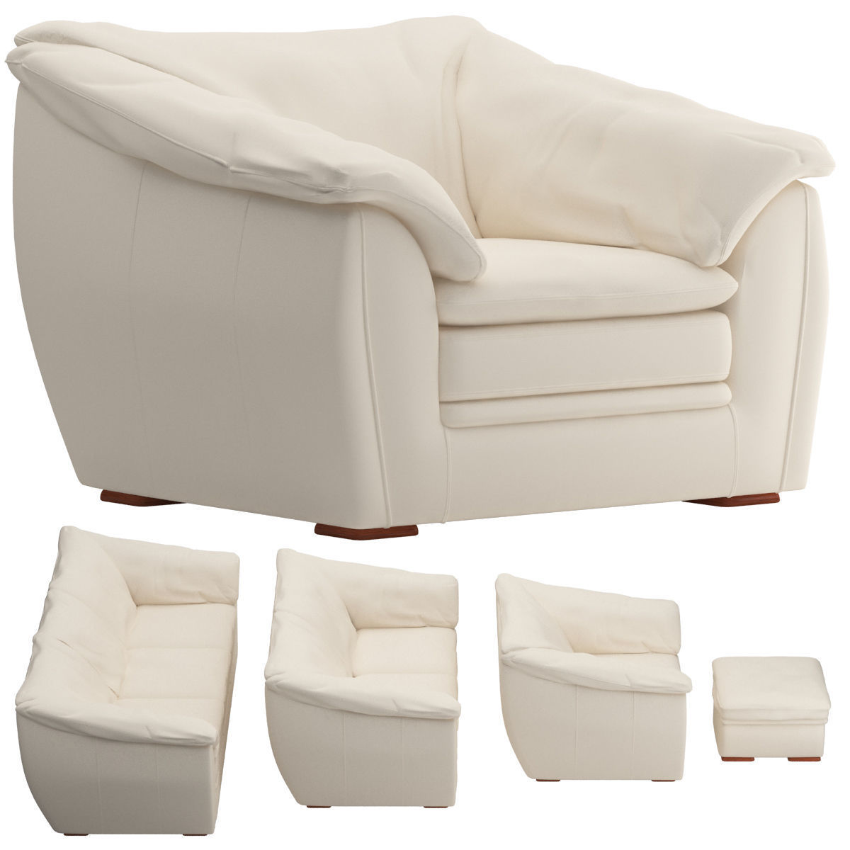 sofa set 03 3D model_2