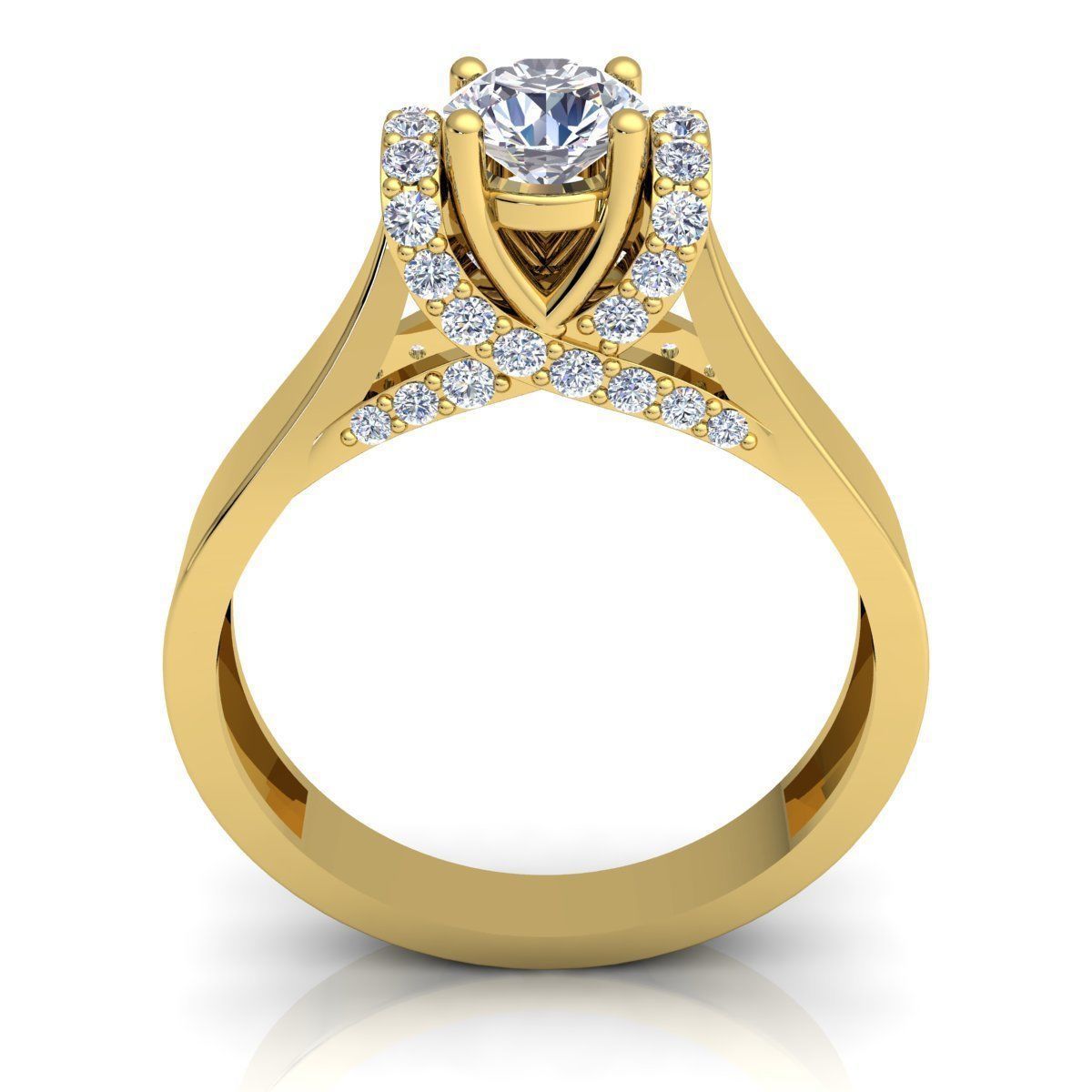 Aarna Fancy Woman Ring 3D print model_3