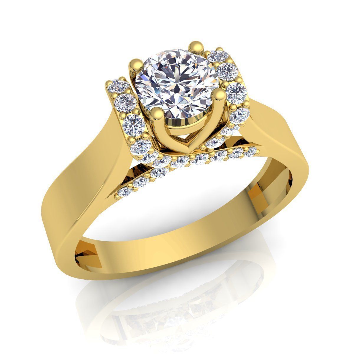 Aarna Fancy Woman Ring 3D print model_2
