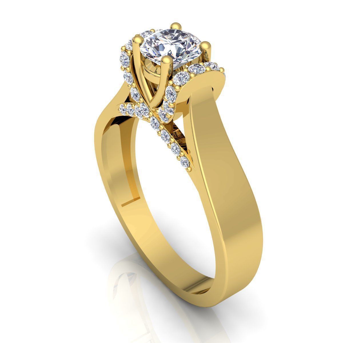 Aarna Fancy Woman Ring 3D print model_9