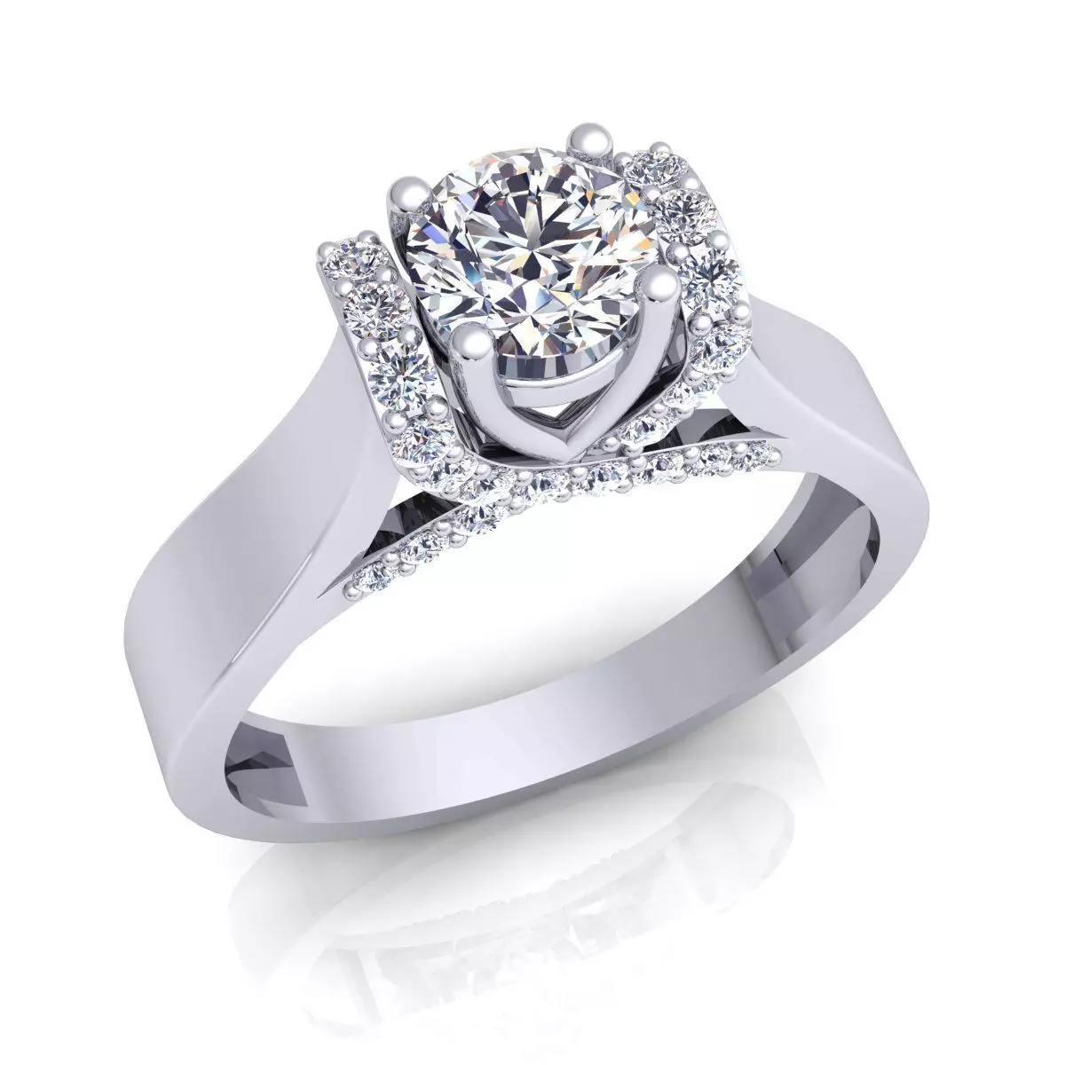 Aarna Fancy Woman Ring 3D print model_0