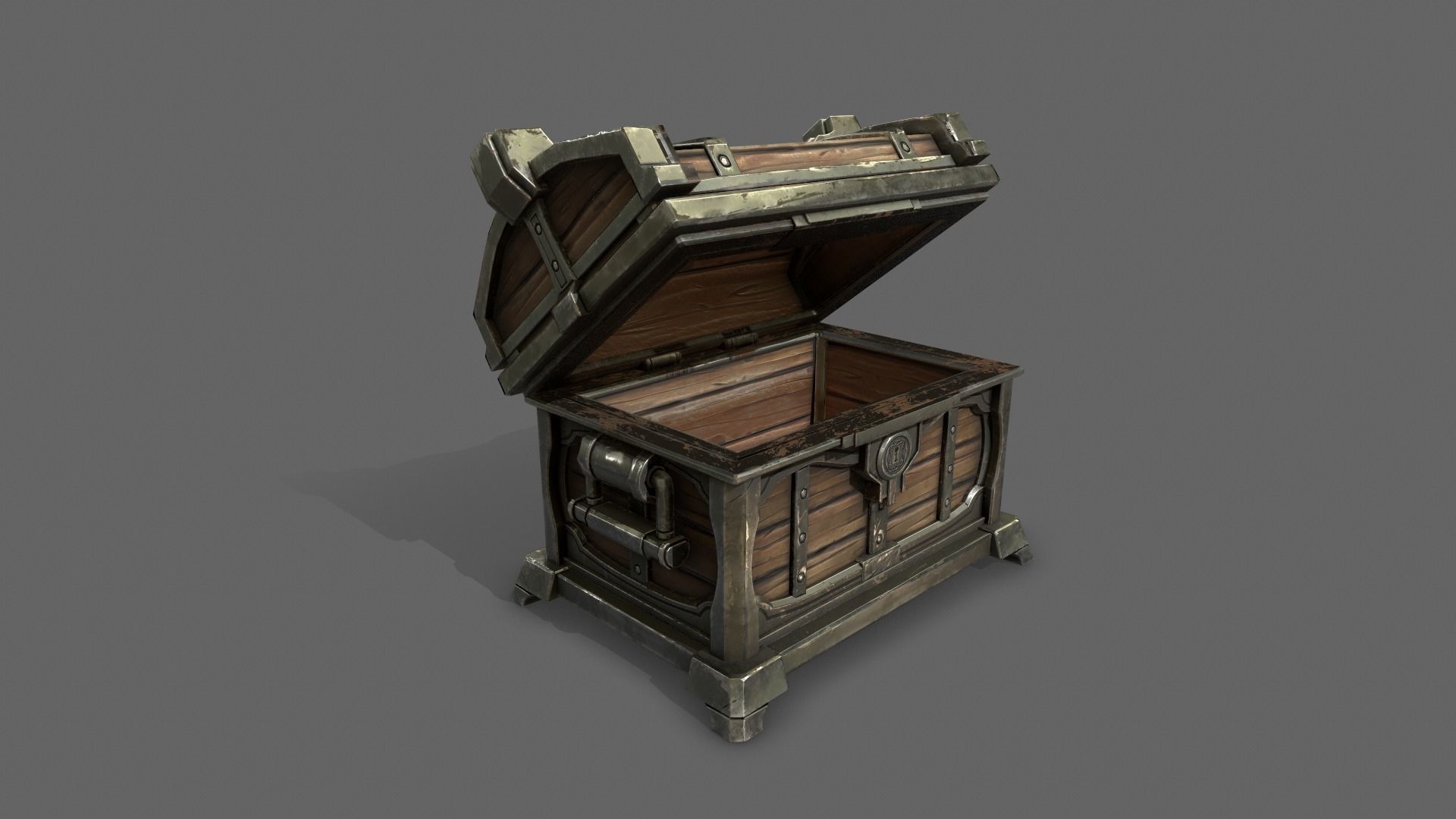Chest - GameReady wooden 3D model_2