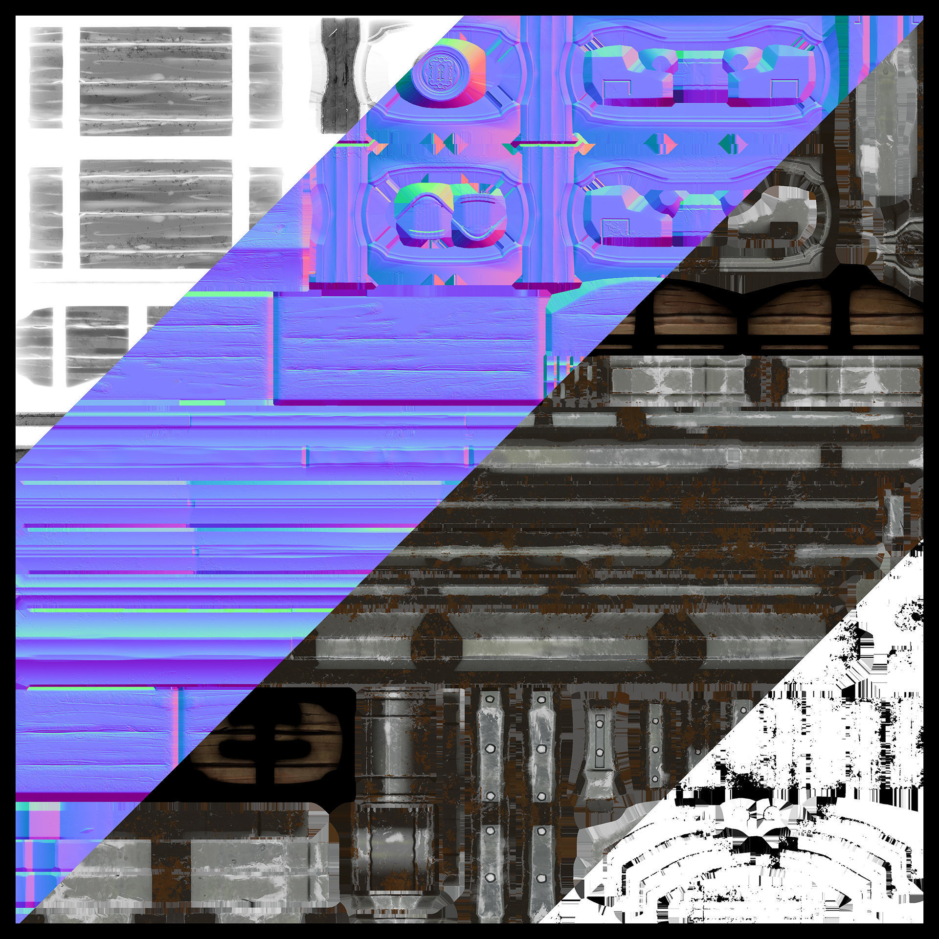 Chest - GameReady wooden 3D model_9