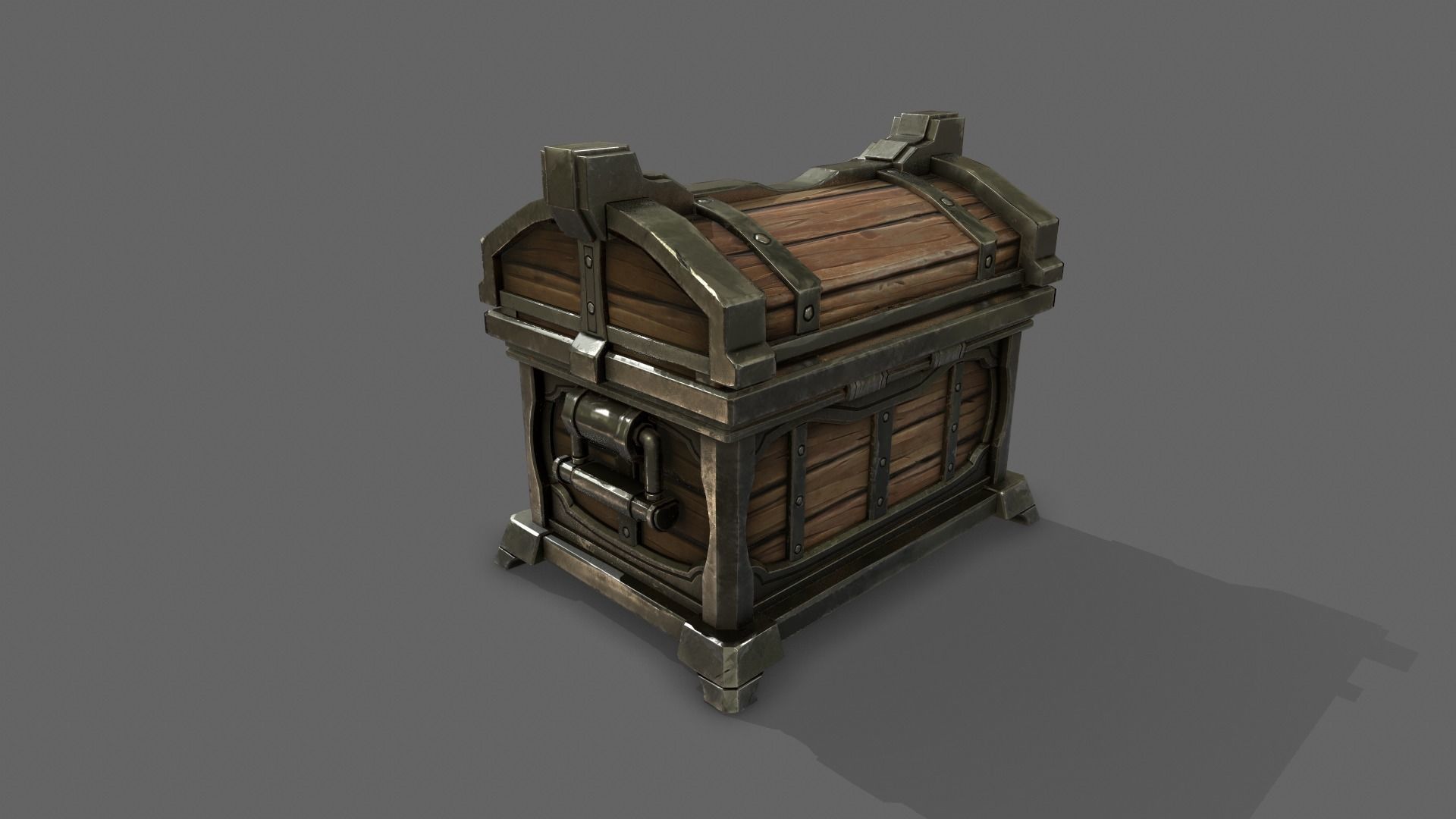 Chest - GameReady wooden 3D model_1