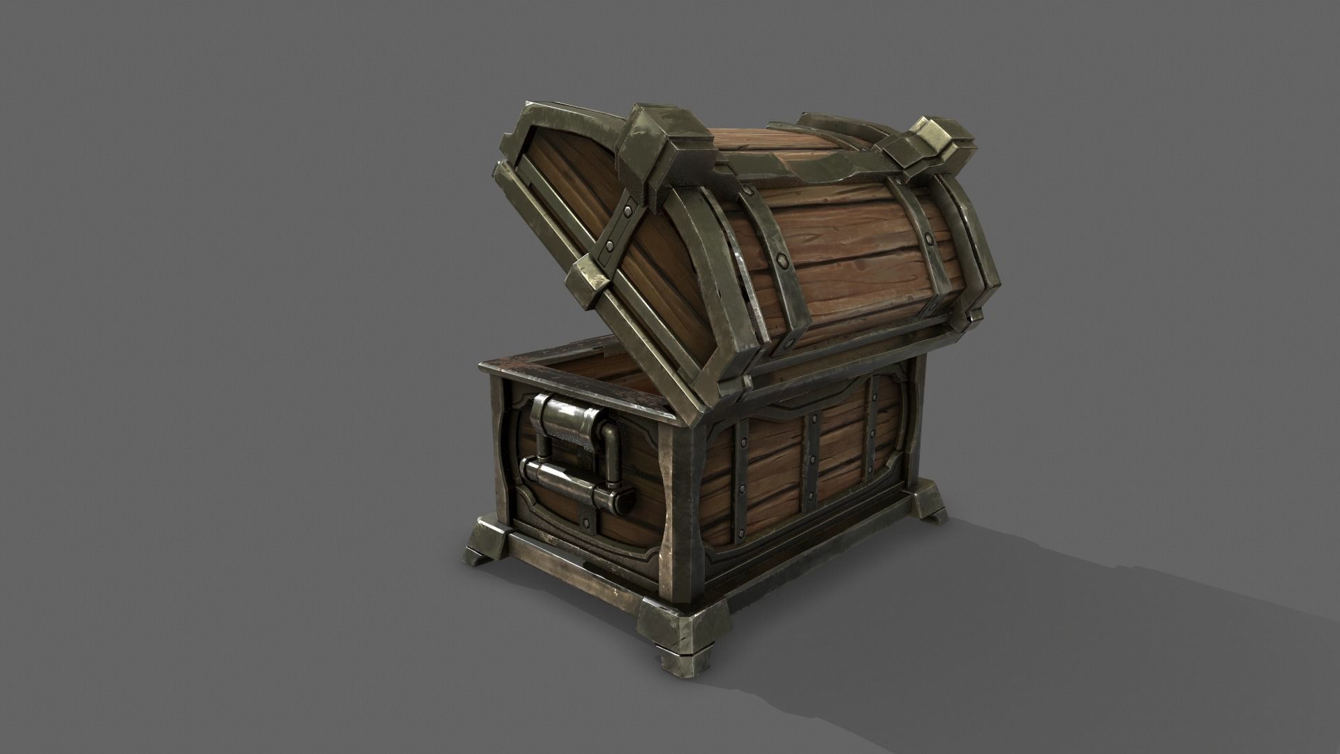 Chest - GameReady wooden 3D model_3