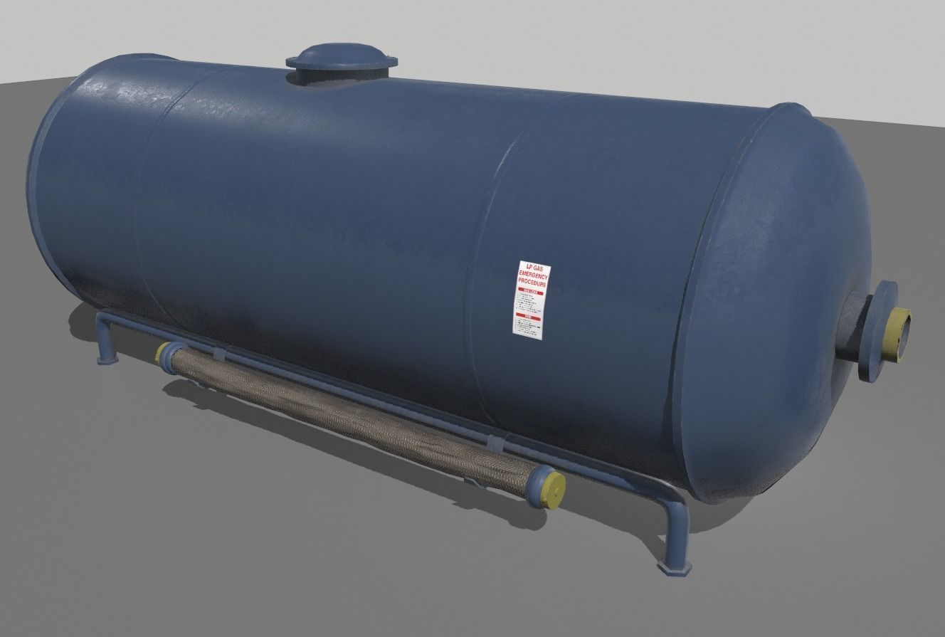 Industrial Tank 1 Low-poly 3D model_5