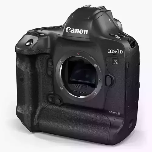 Canon EOS-1D X Mark II DSLR camera Low-poly 3D model