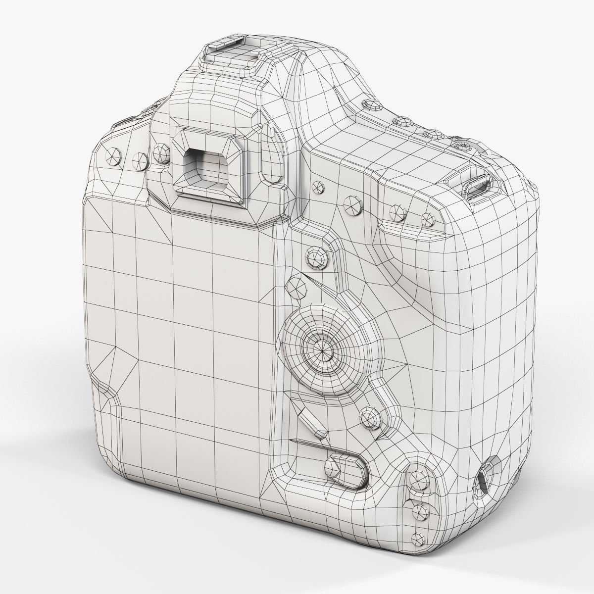 Canon EOS-1D X DSLR camera Low-poly 3D model_14