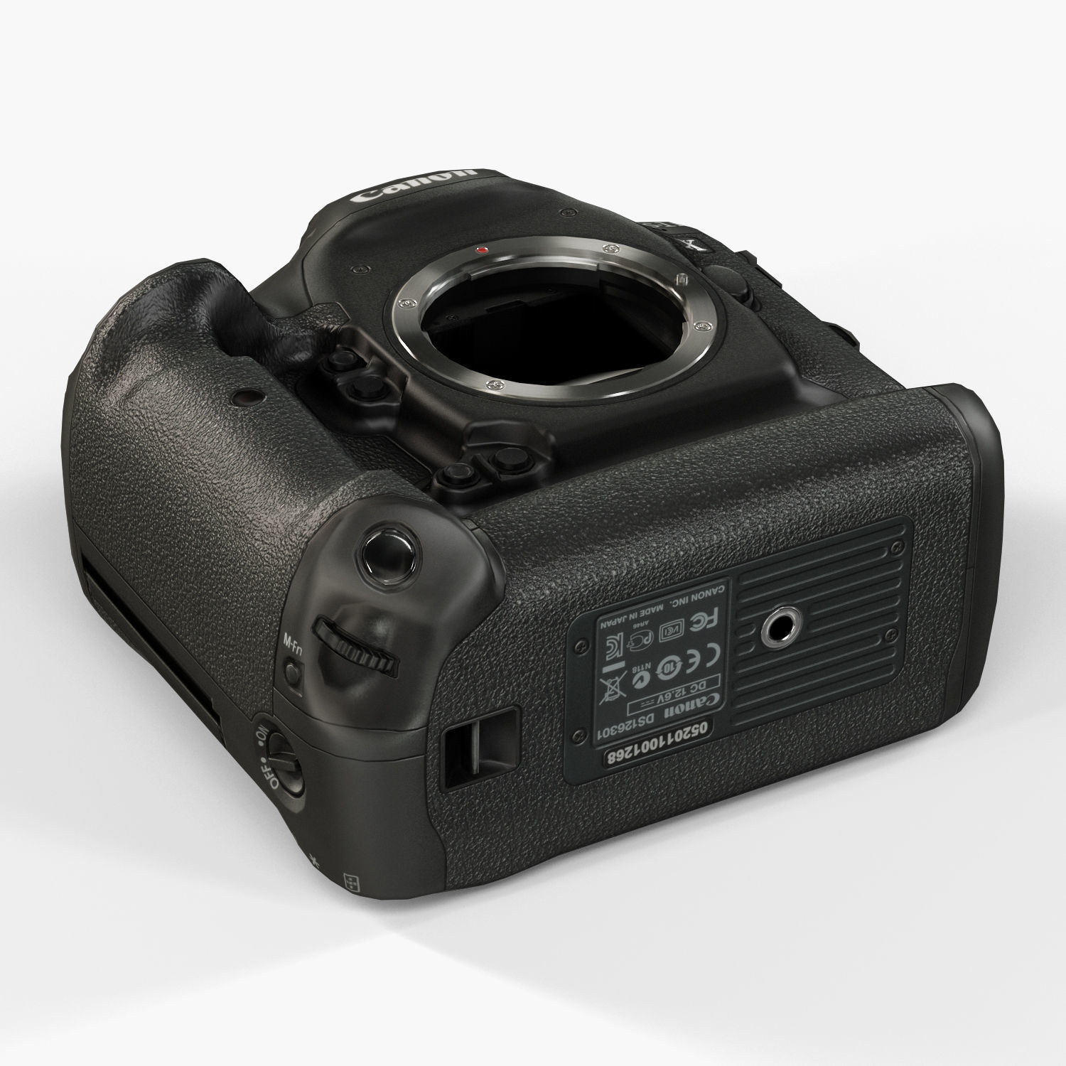 Canon EOS-1D X DSLR camera Low-poly 3D model_11