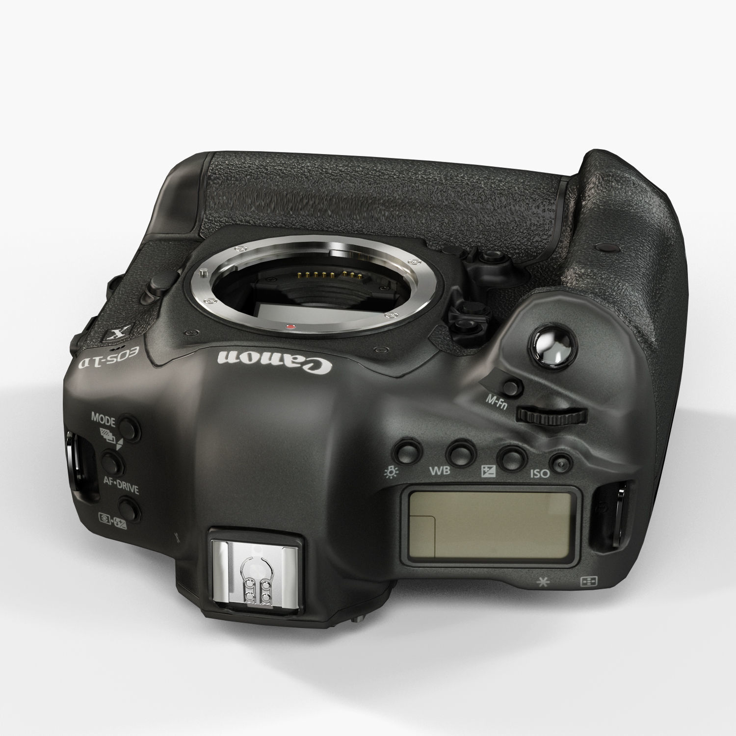 Canon EOS-1D X DSLR camera Low-poly 3D model_10