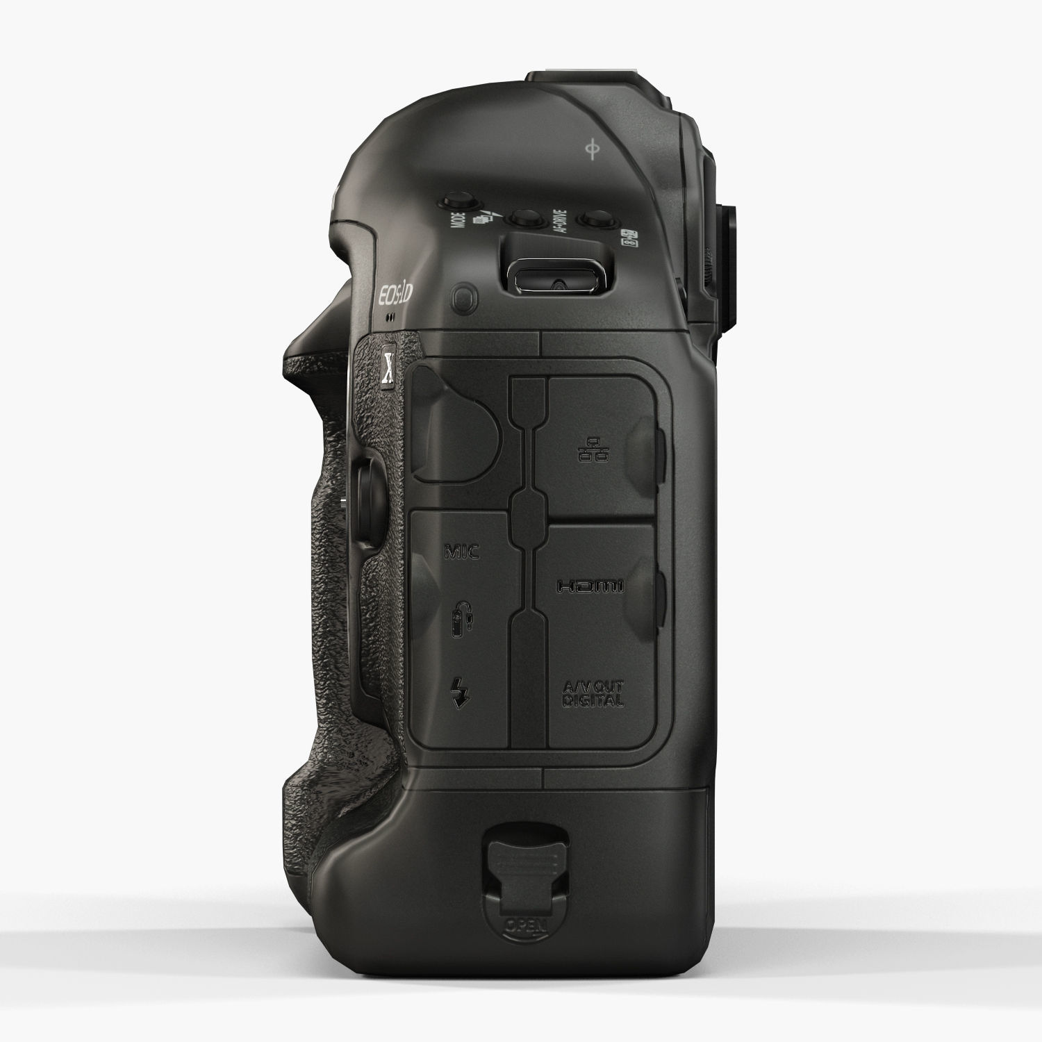 Canon EOS-1D X DSLR camera Low-poly 3D model_9