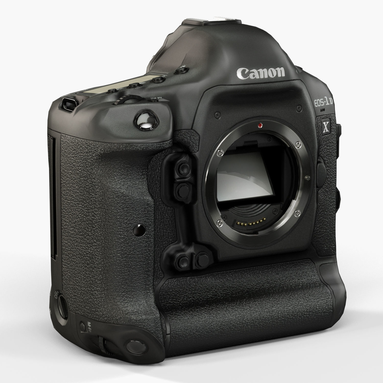 Canon EOS-1D X DSLR camera Low-poly 3D model_4