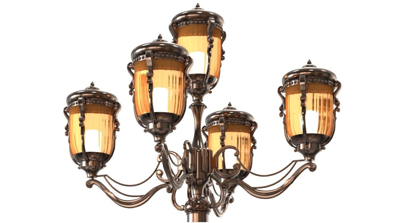Exterior street light  Petersburg  3D model_3