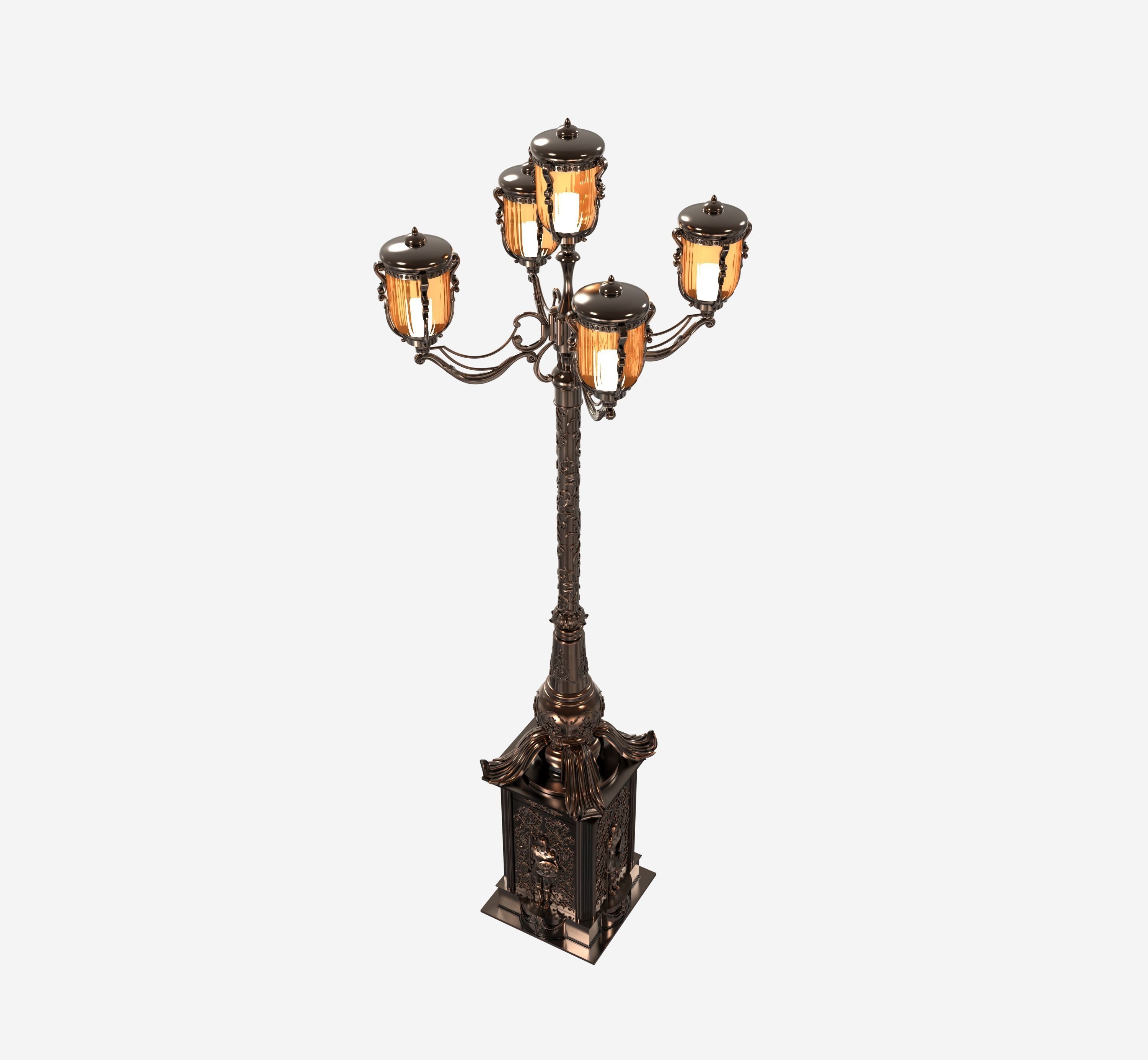 Exterior street light  Petersburg  3D model_2