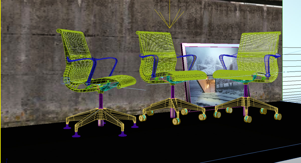 Setu Chair Set Max 2011 3D model_8