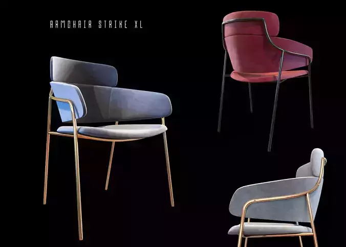 armchair strike XL 3D model