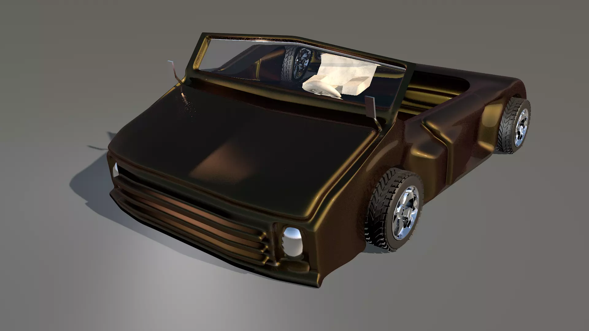 Game Car 3d Model Style Seven  Low-poly 3D model_0
