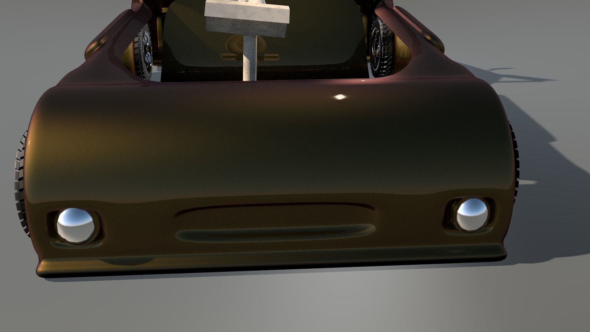 Game Car 3d Model Style Seven  Low-poly 3D model_4
