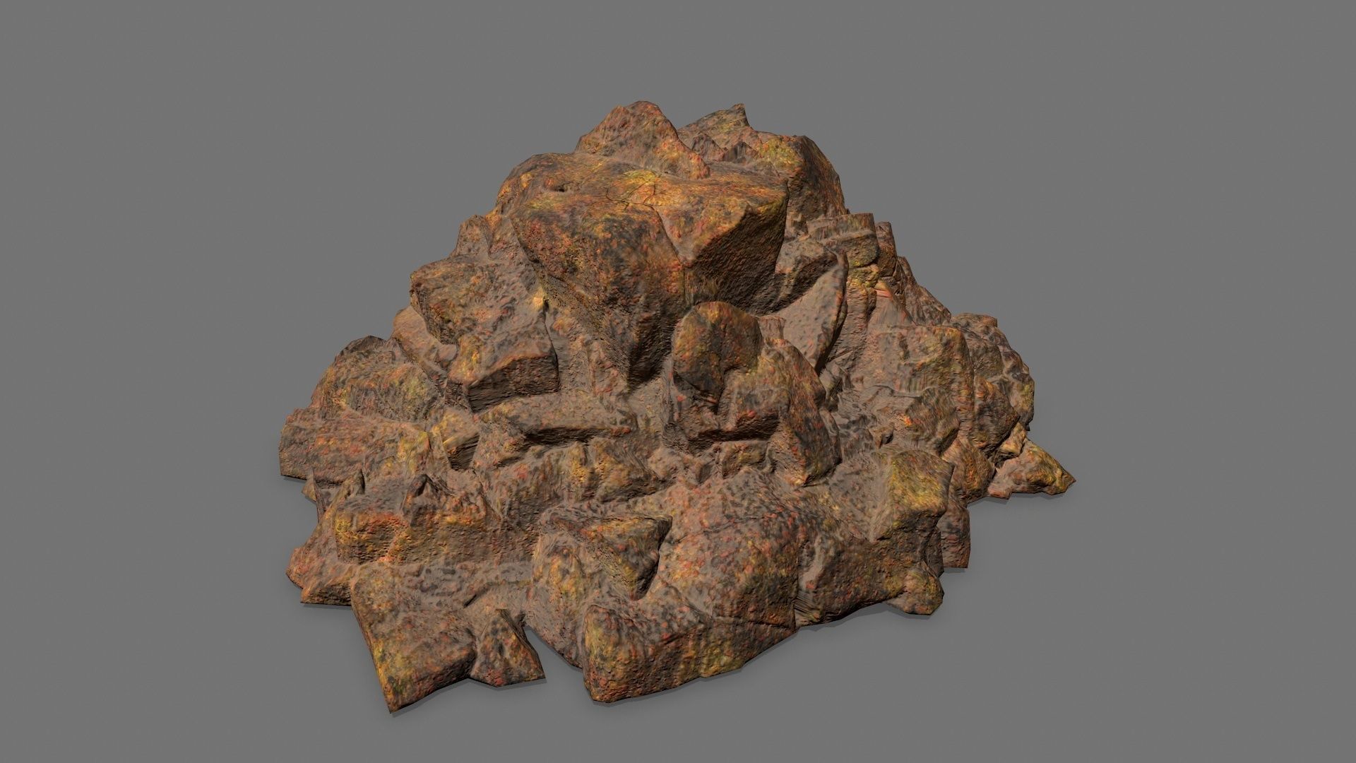 Rock Set Low-poly 3D model_7