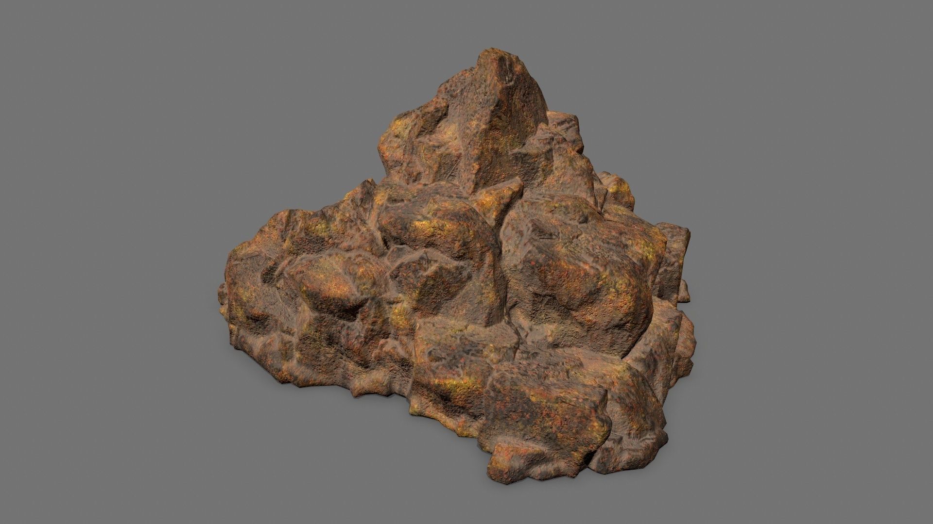 Rock Set Low-poly 3D model_3