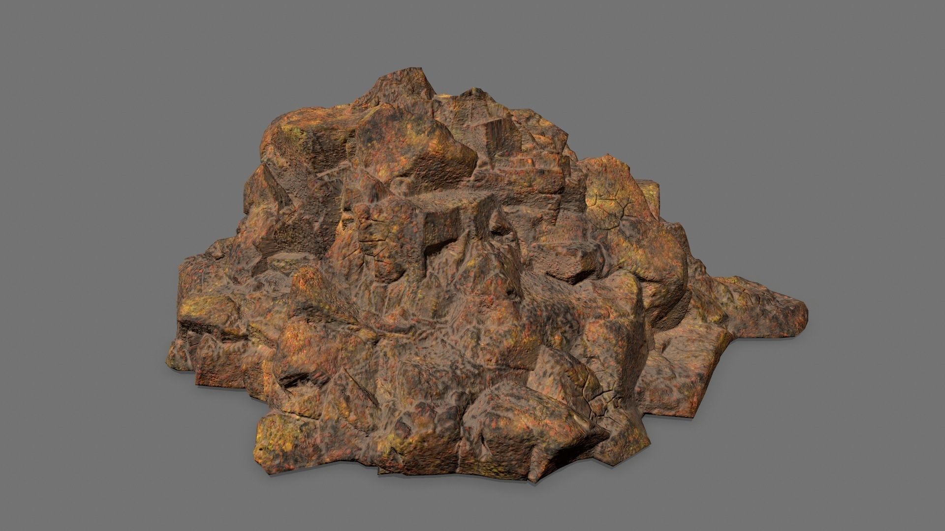 Rock Set Low-poly 3D model_6