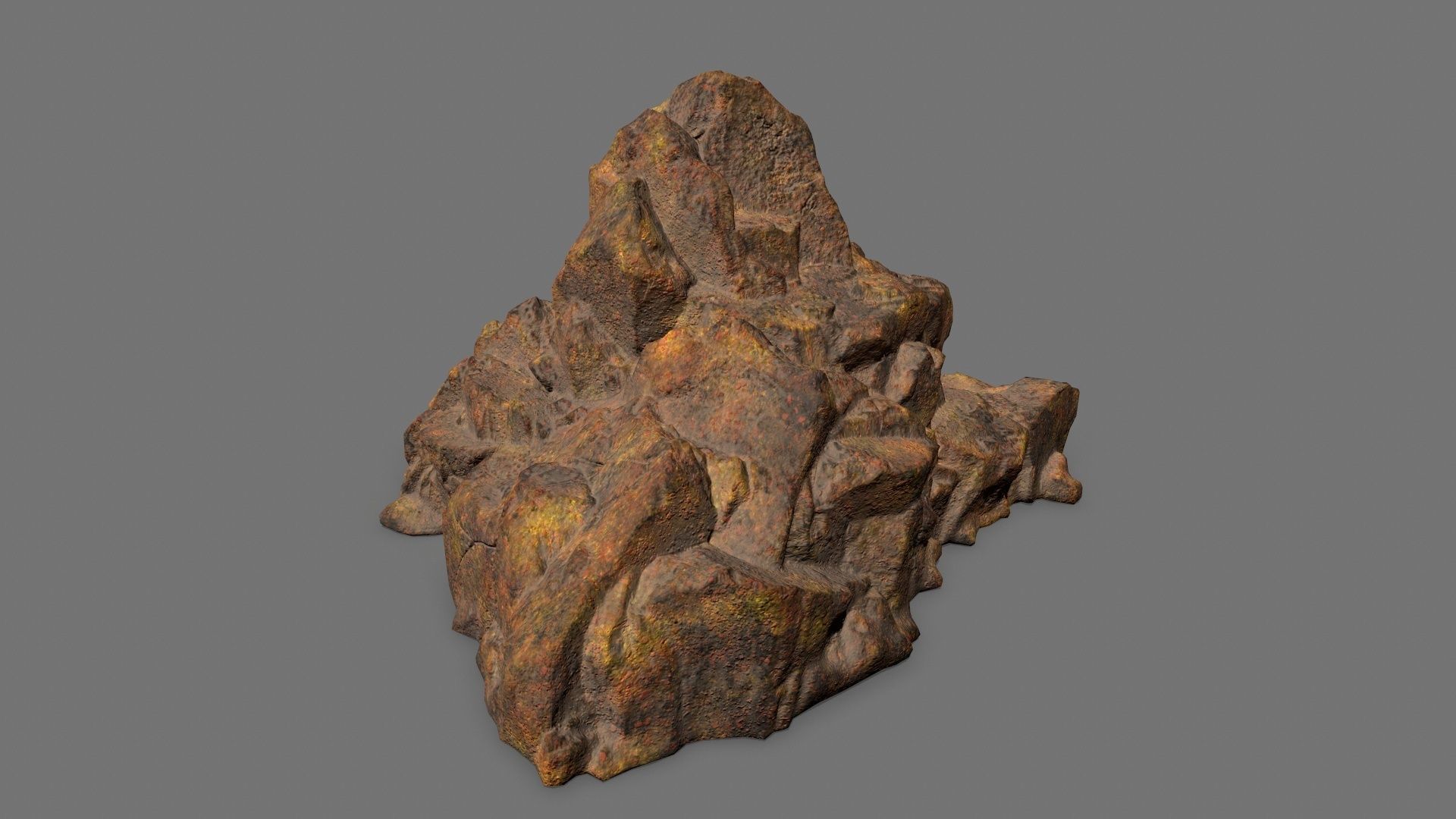 Rock Set Low-poly 3D model_4