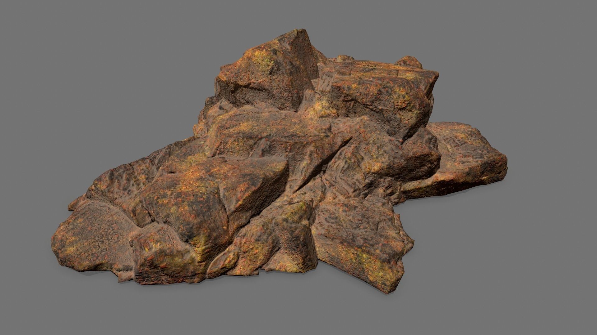 Rock Set Low-poly 3D model_10