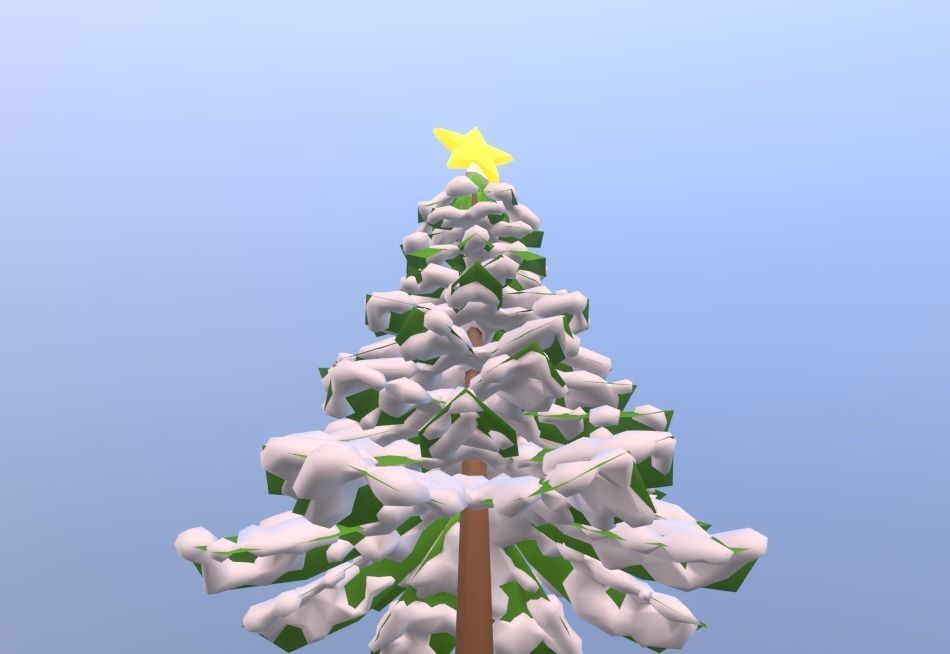 Christmas Tree Low Poly Low-poly 3D model_2