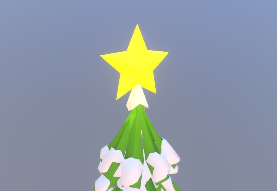 Christmas Tree Low Poly Low-poly 3D model_3