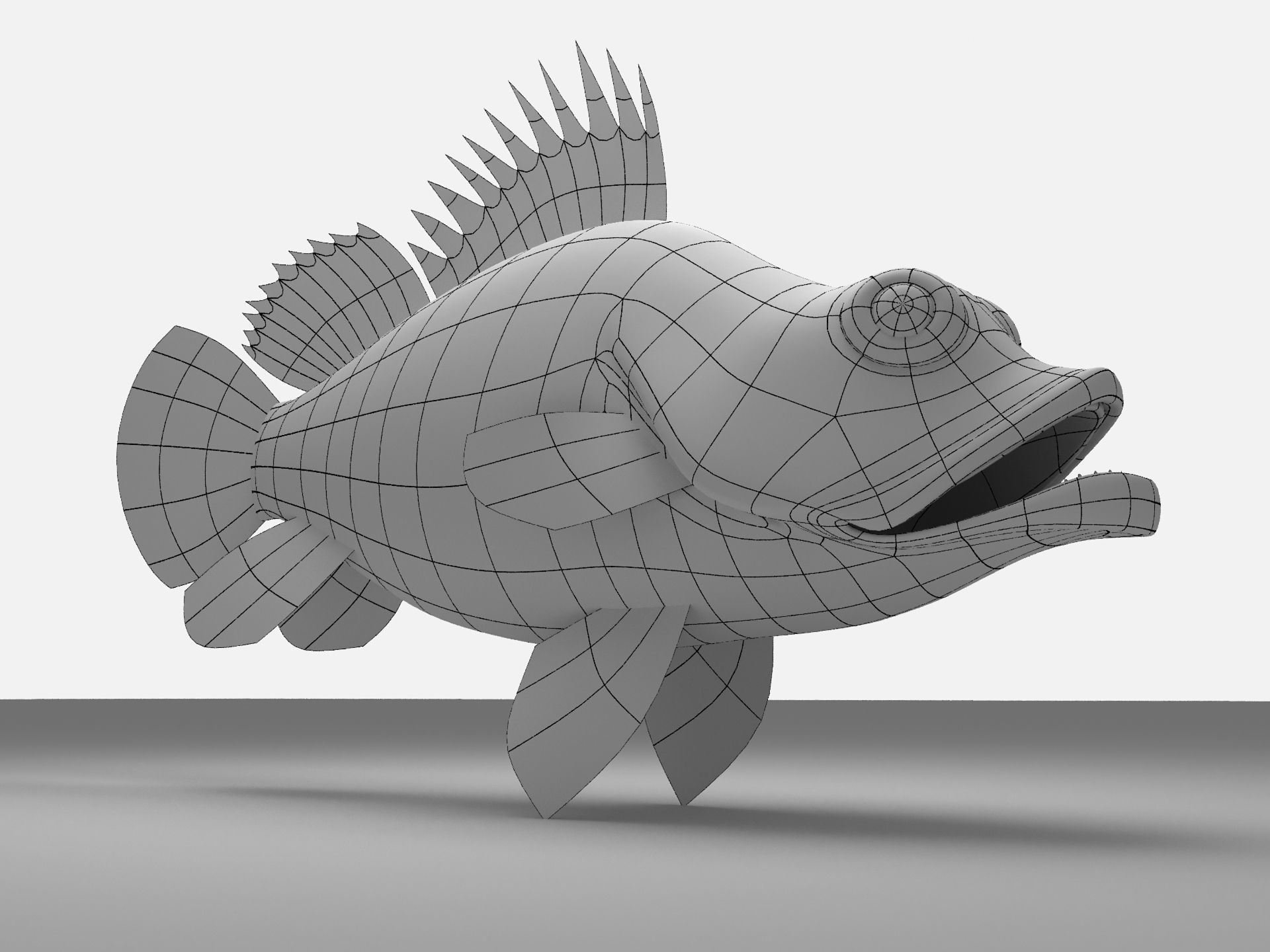 Scorpion fish Scorpen-2 Low-poly 3D model_7