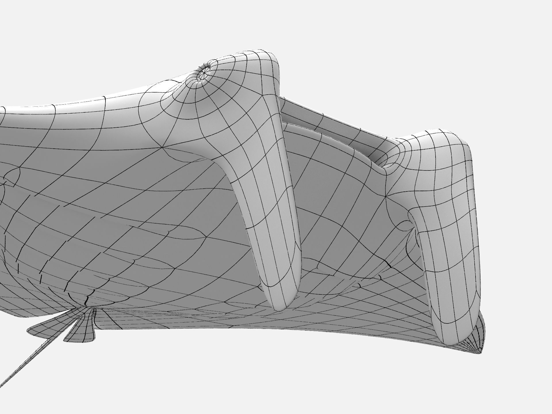 Giant oceanic manta ray Low-poly 3D model_3