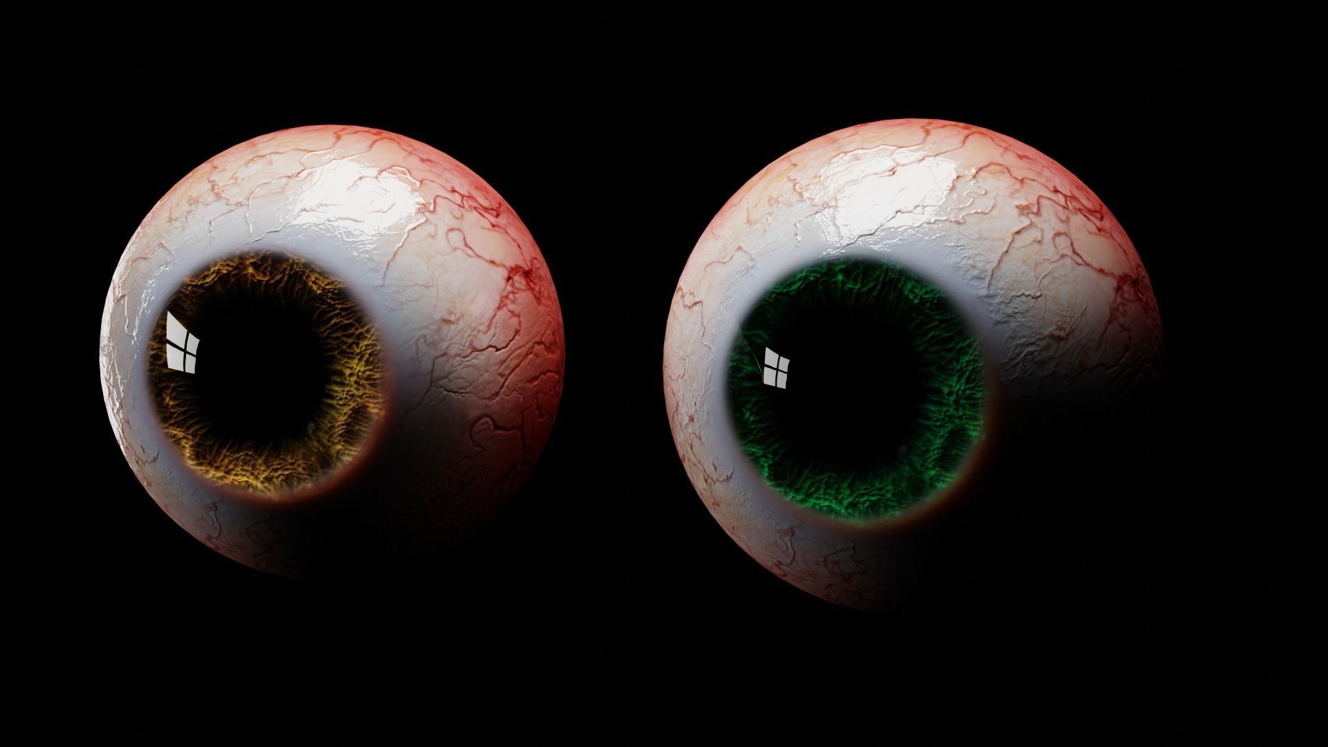 Human eyes realistic Low-poly 3D model_9