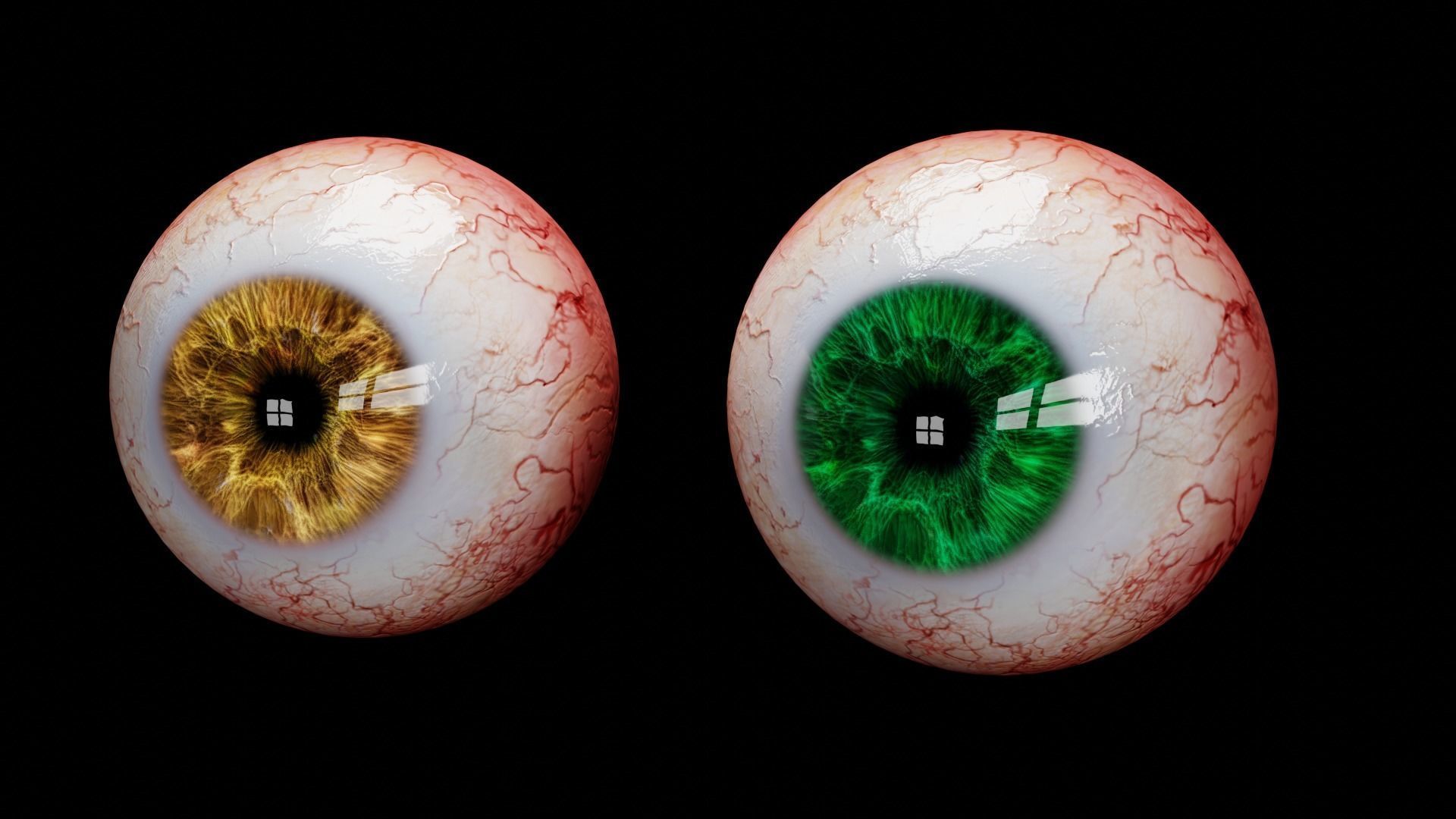 Human eyes realistic Low-poly 3D model_5