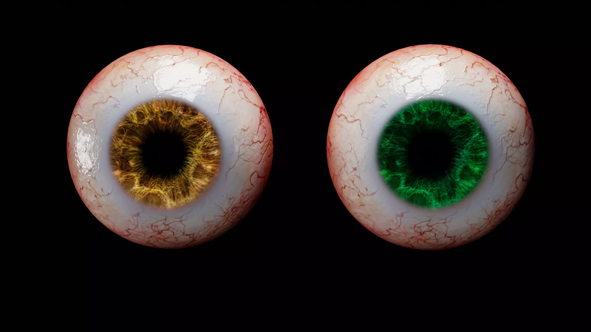 Human eyes realistic Low-poly 3D model_0